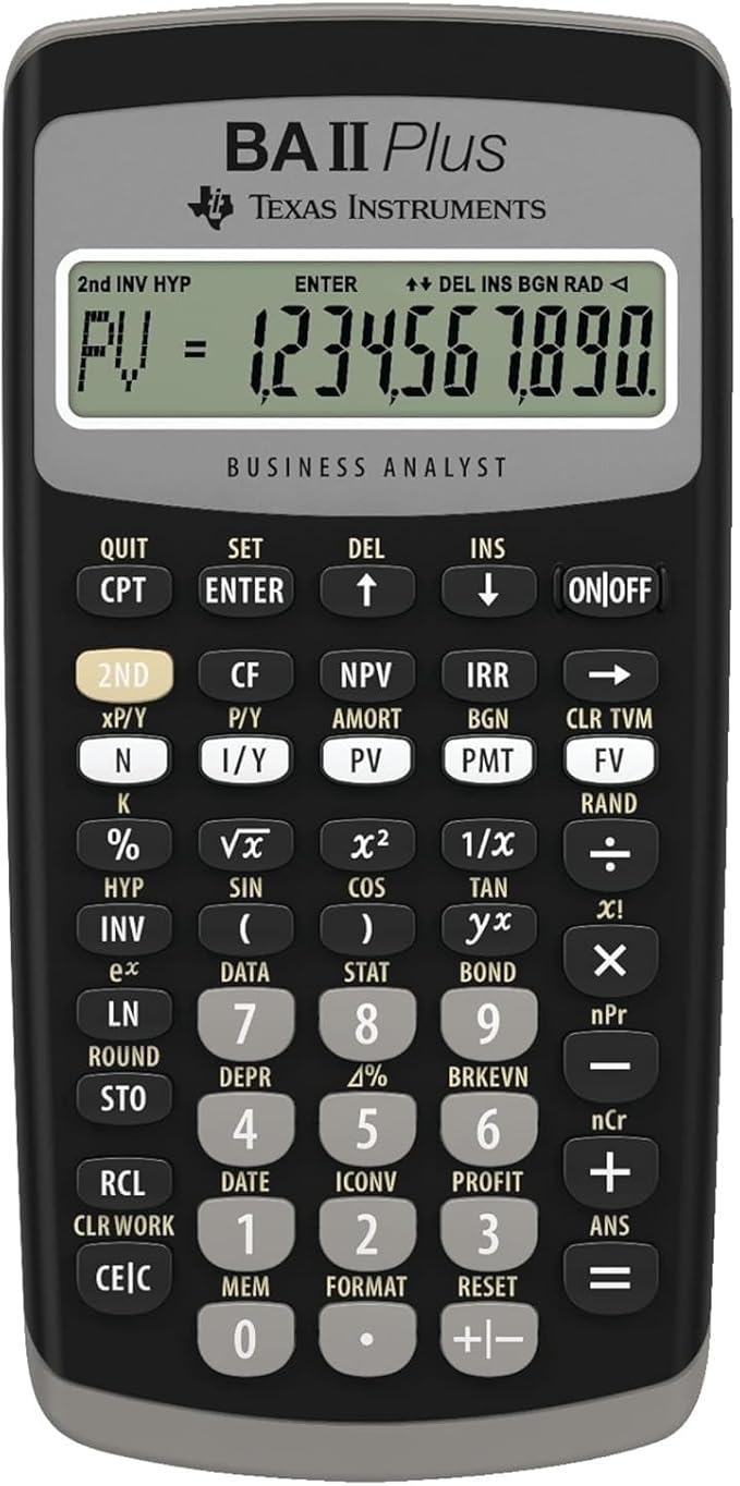 Texas Instruments BA II Plus Financial Calculator